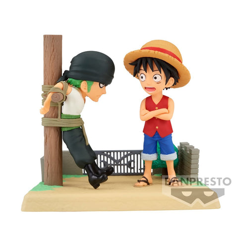 LUFFY Y ZORO HABLANDO VERSION MINIFIGURAS ONE PIECE BANPRESTO