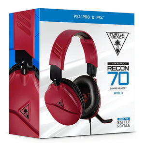 GAMING HEADSET RECON 70P ROJO Y NEGRO MULTIPLATAFORM TURTLE BEACH