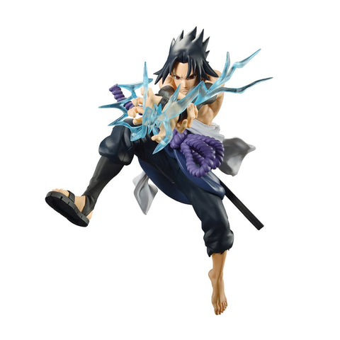 SASUKE SIN CAMISA HACIENDO CHIDORI CON AMBAS MANOS NARUTO BANPRESTO