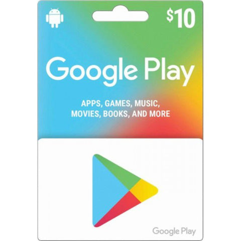 GOOGLE PLAY CARDS $10 (DIGITAL CODE)