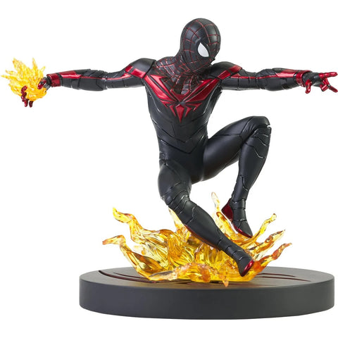 SPIDER MAN MILES MORALES SOBRE FUEGO DIAMOND SELECT TOYS