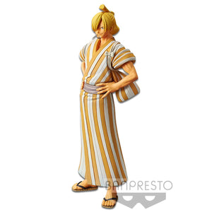 SANJI CON KIMONO AMARILLO Y BLANCO, PAÍS DE WANO ONE PIECE BANPRESTO