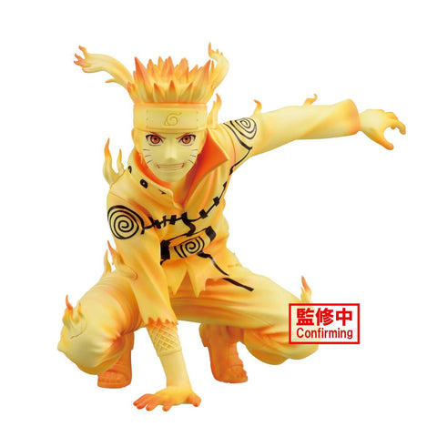 NARUTO MODO KURAMA AGACHADO CON MANO IZQUIERDA LEVANTADA PANEL DE SAPO NARUTO SHIPPUDEN BANPRESTO