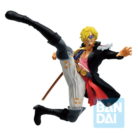 SANJI LANZANDO PATADA TRAJE NEGRO ONE PIECE BANDAI