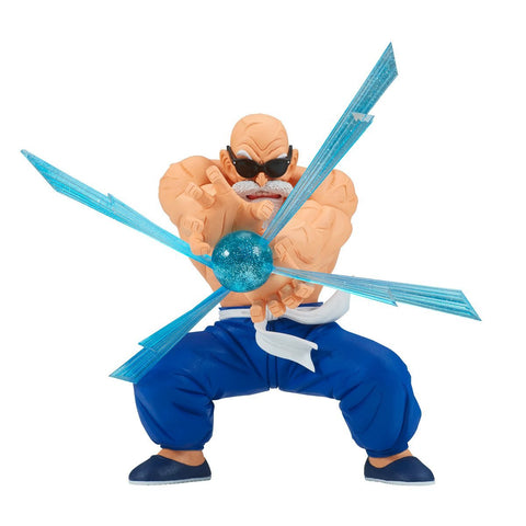 MAESTRO ROSHI EN FORMA MUSCULOSA LANZANDO EL KAMEKAMEHA DRAGON BALL Z BANPRESTO