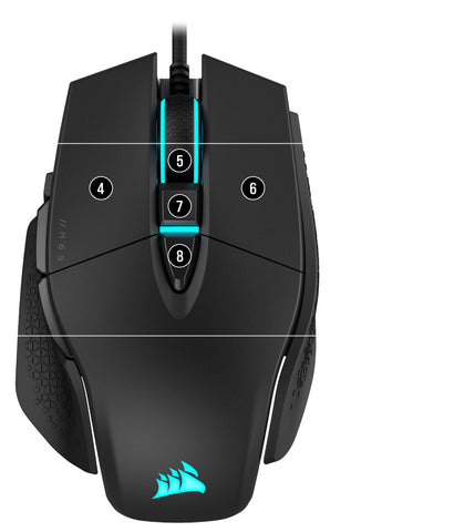 MOUSE GAMING CORSAIR M65 NEGRO, 26000 DPI, 8 BOTONES PROGRAMABLES PC