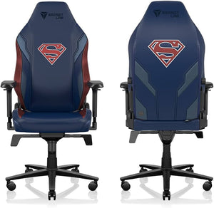 SILLA GAMING SECRET LAB, SUPERMAN, AZUL CON ROJO ERGONOMICA