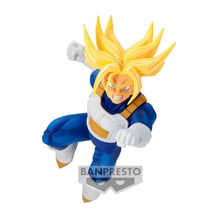 TRUNKS CON CABELLO AMARILLO Y LANZANDO PUNO DRAGON BALL Z BANPRESTO