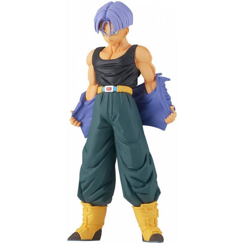 TRUNKS CABELLO AZUL QUITANDOSE LA CAMISA DRAGON BALL BANPRESTO