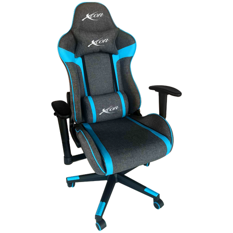 SILLA GAMING XCON ZEUS GRIS OSCURO CON AZUL ERGONÓMICA