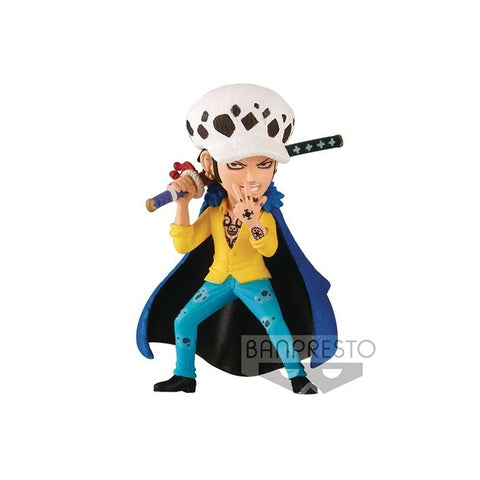 TRAFALGAR LAW CON ESPADA AGARRADA DETRAS DE LA CABEZA MINI FIGURA ONE PIECE BANPRESTO