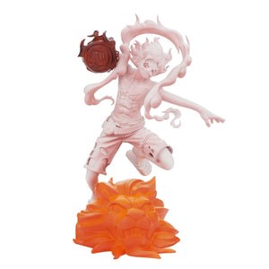 LUFFY 5TA MARCHA DE COLOR ROSADO SOBRE LEON DE FUEGO ONE PIECE BANPRESTO