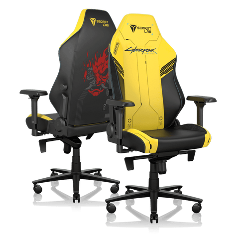 SILLA GAMING SECRET LAB, CYBERPUNK 2077, AMARRILLA CON NEGRO ERGONOMICA