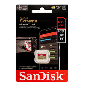 MEMORIA MICRO SD SANDISK EXTREME 512GB 4K UHD SPEED UP TO 190MB/S PARA NSW, DRON Y GOPRO